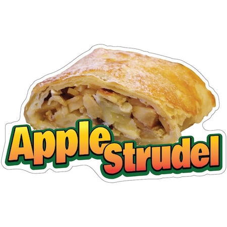 Signmission Apple Strudel Decal Concession Stand Food Truck Sticker, 12" x 4.5", D-DC-12 Apple Strudel19 D-DC-12 Apple Strudel19